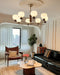 Orb Walnut Chandelier-DWHOME