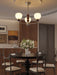 Orb Walnut Chandelier-DWHOME