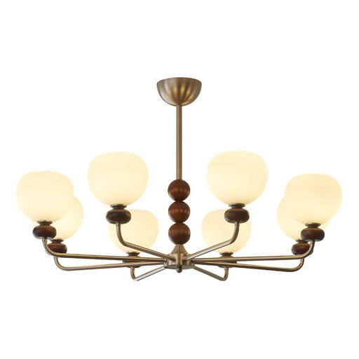 Orb Walnut Chandelier-DWHOME