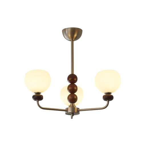 Orb Walnut Chandelier-DWHOME