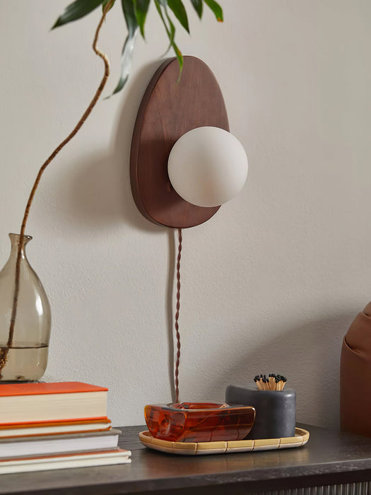 Orba Walnut Plug - in Wall Lamp - Vakkerlight