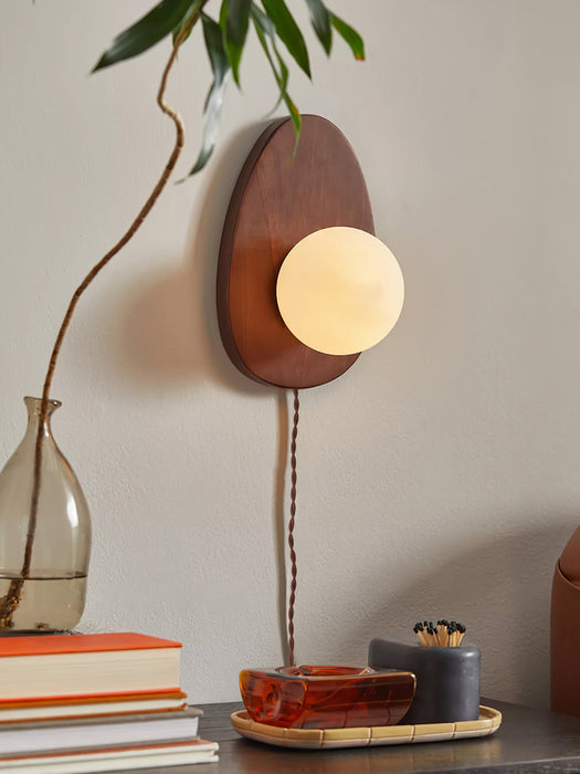 Orba Walnut Plug - in Wall Lamp - Vakkerlight