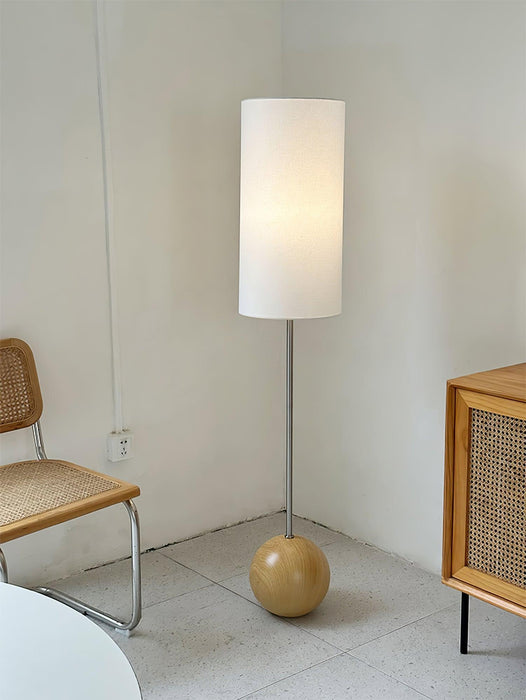 Orbis Wooden Sphere Floor Lamp-DWHOME