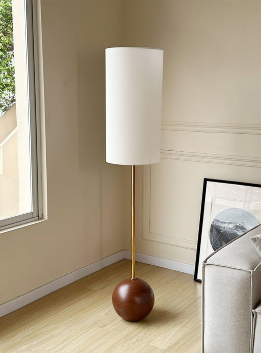 Orbis Wooden Sphere Floor Lamp-DWHOME