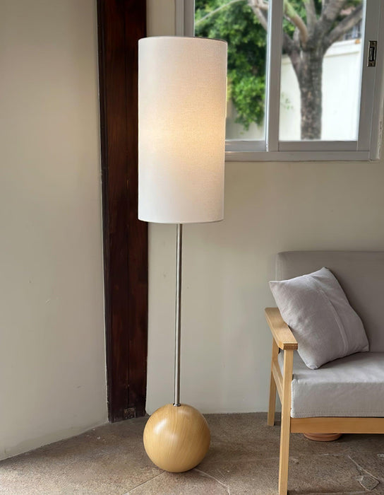 Orbis Wooden Sphere Floor Lamp-DWHOME