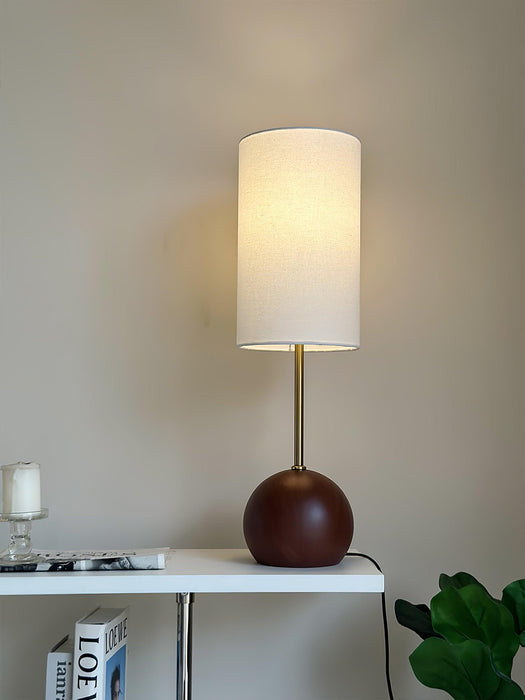 Orbis Wooden Sphere Table Lamp - DWHOME