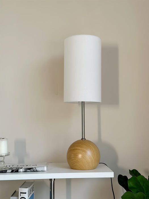 Orbis Wooden Sphere Table Lamp - DWHOME