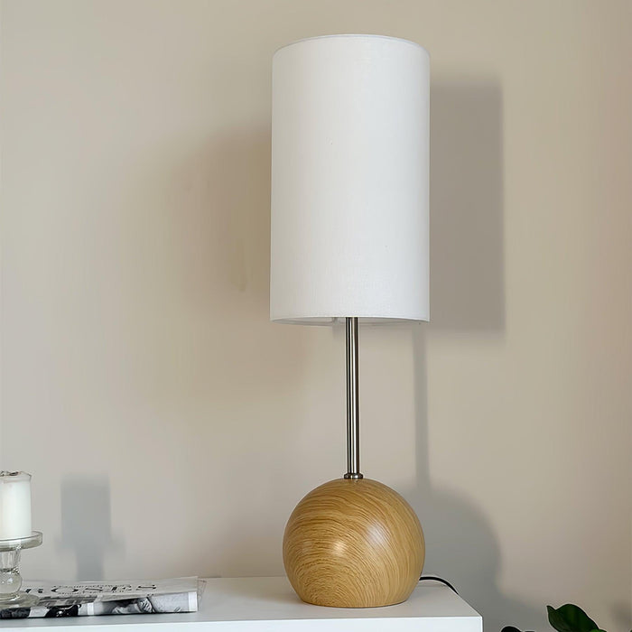 Orbis Wooden Sphere Table Lamp - DWHOME