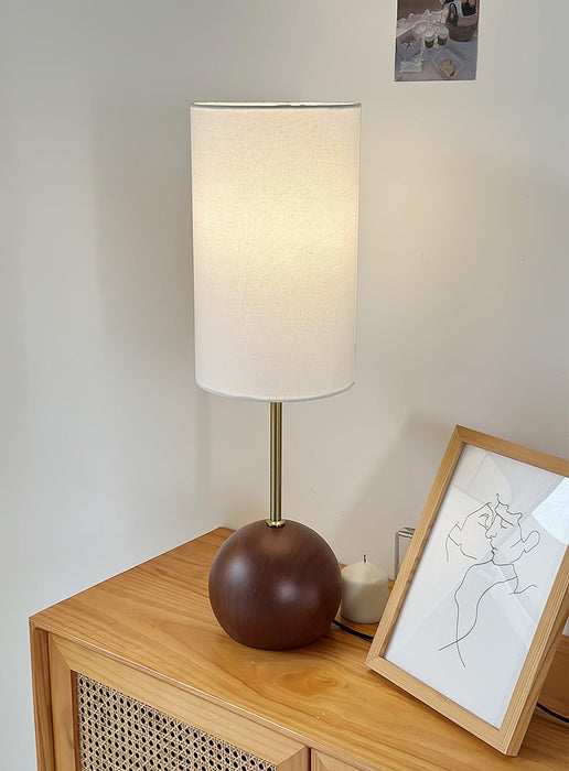 Orbis Wooden Sphere Table Lamp - DWHOME