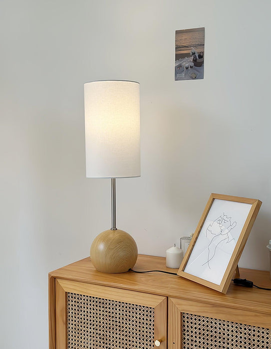 Orbis Wooden Sphere Table Lamp - DWHOME