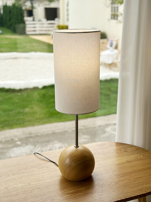 Orbis Wooden Sphere Table Lamp - DWHOME
