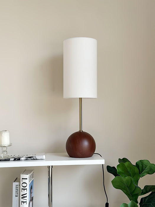 Orbis Wooden Sphere Table Lamp - DWHOME