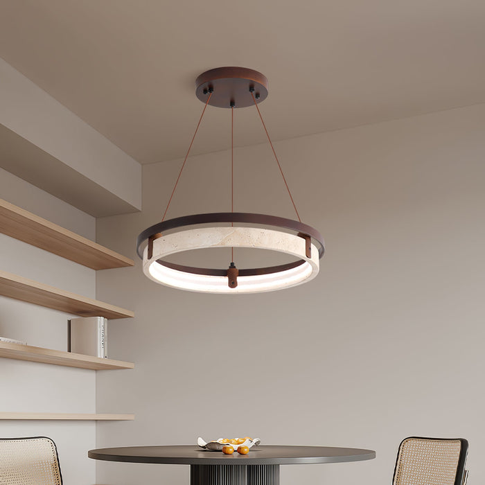 Orbit Travertine Pendant Light-DWHOME