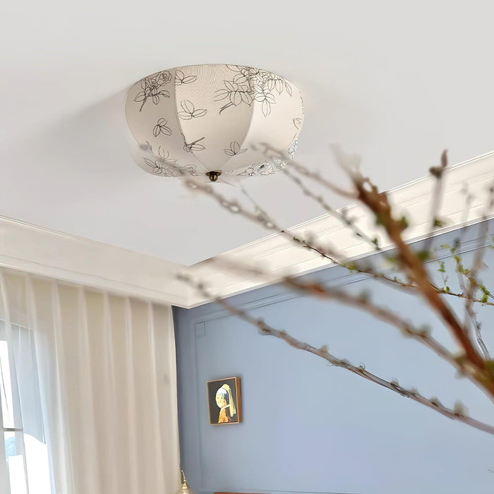 Orchid Fabric Ceiling Lamp-DWHOME