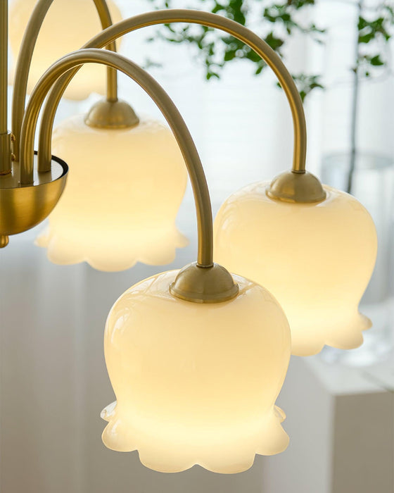 Orchids Brass Chandelier-DWHOME