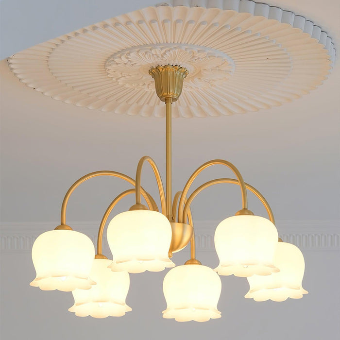 Orchids Brass Chandelier-DWHOME