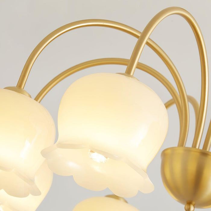 Orchids Brass Chandelier-DWHOME