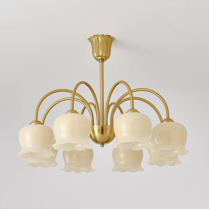 Orchids Brass Chandelier-DWHOME
