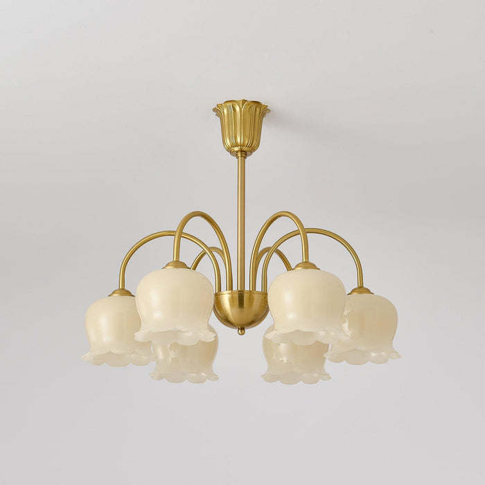 Orchids Brass Chandelier-DWHOME