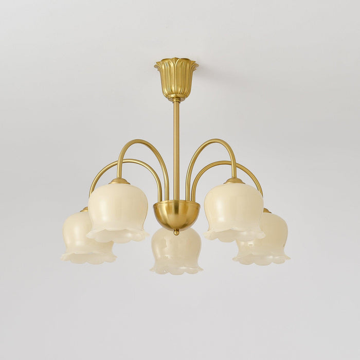 Orchids Brass Chandelier-DWHOME