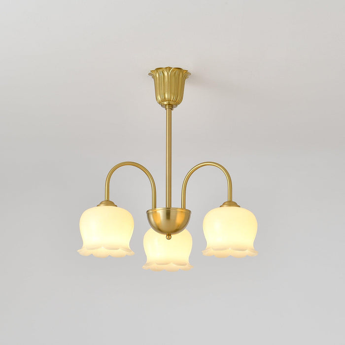 Orchids Brass Chandelier-DWHOME