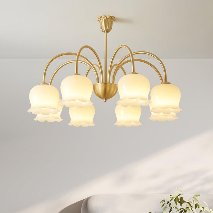 Orchids Brass Chandelier-DWHOME