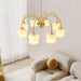 Orchids Brass Chandelier-DWHOME