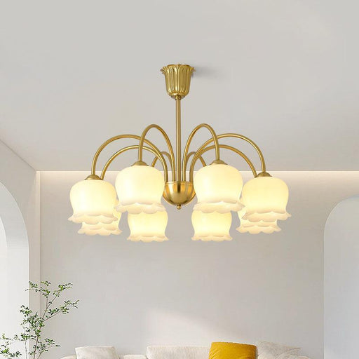 Orchids Brass Chandelier-DWHOME
