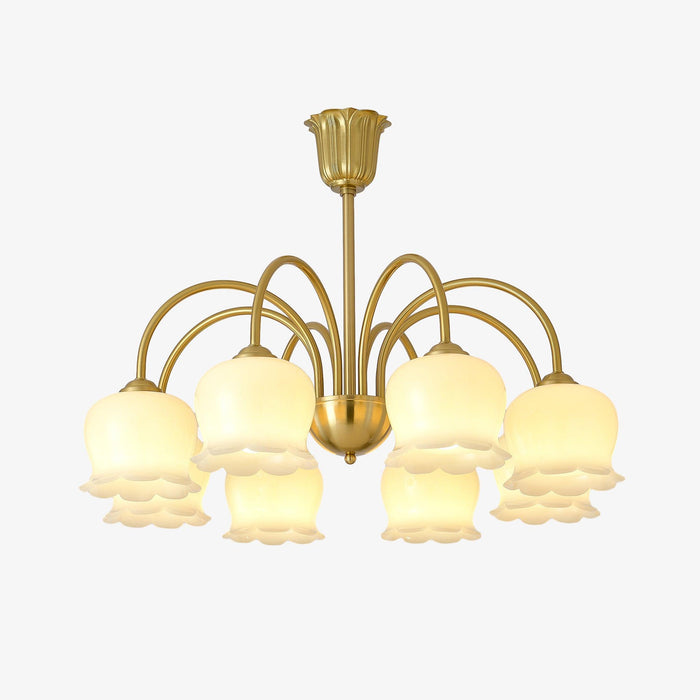 Orchids Brass Chandelier-DWHOME