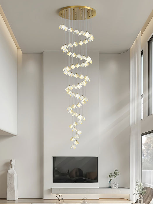 Orlani Cascade Stairs Chandelier-DWHOME