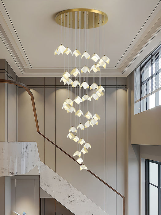 Orlani Cascade Stairs Chandelier-DWHOME