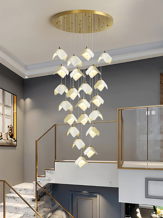Orlani Cascade Stairs Chandelier-DWHOME
