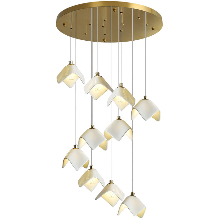 Orlani Cascade Stairs Chandelier-DWHOME