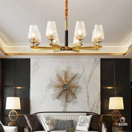 Orrefors Brass Chandelier-DWHOME
