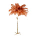 Ostrich Feather Brass Floor Lamp - DWHOME