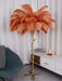 Ostrich Feather Brass Floor Lamp - DWHOME