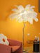 Ostrich Feather Brass Floor Lamp - DWHOME