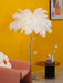 Ostrich Feather Brass Floor Lamp - DWHOME