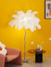 Ostrich Feather Brass Floor Lamp - DWHOME