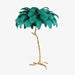 Ostrich Feather Brass Floor Lamp - DWHOME
