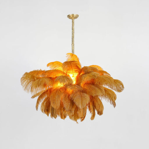 Ostrich Feather Chandelier-DWHOME