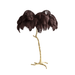 Ostrich Feather Brass Floor Lamp - DWHOME
