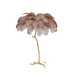 Ostrich Feather Brass Floor Lamp - DWHOME