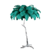 Ostrich Feather Brass Floor Lamp - DWHOME