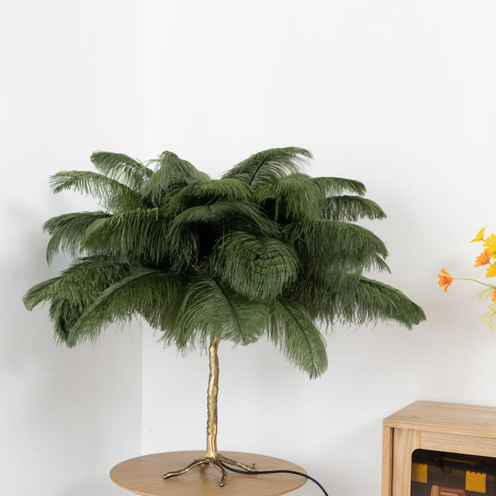 Ostrich Feather Table Lamp - DWHOME
