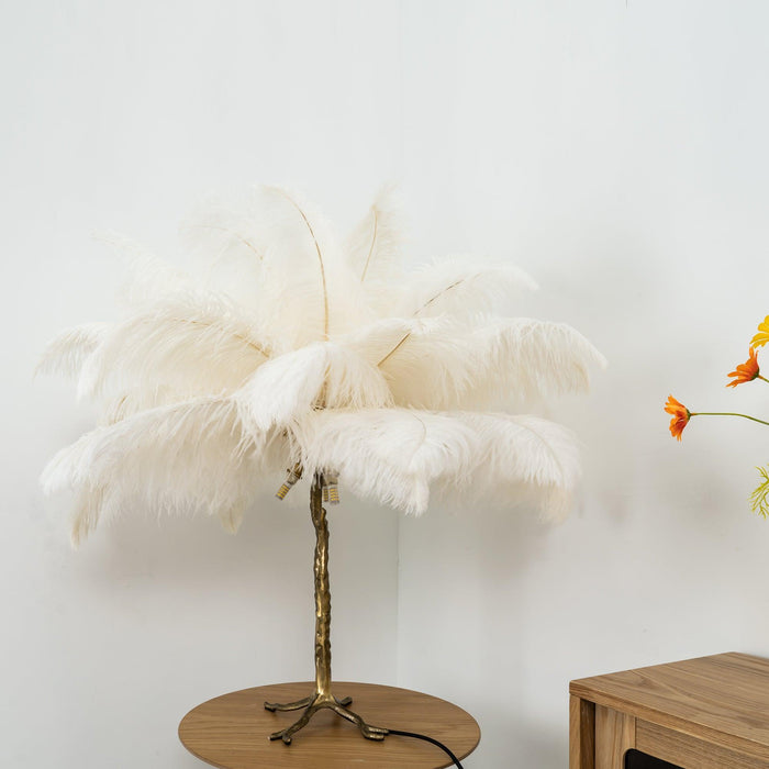 Ostrich Feather Table Lamp - DWHOME