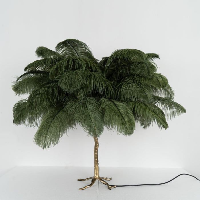 Ostrich Feather Table Lamp - DWHOME