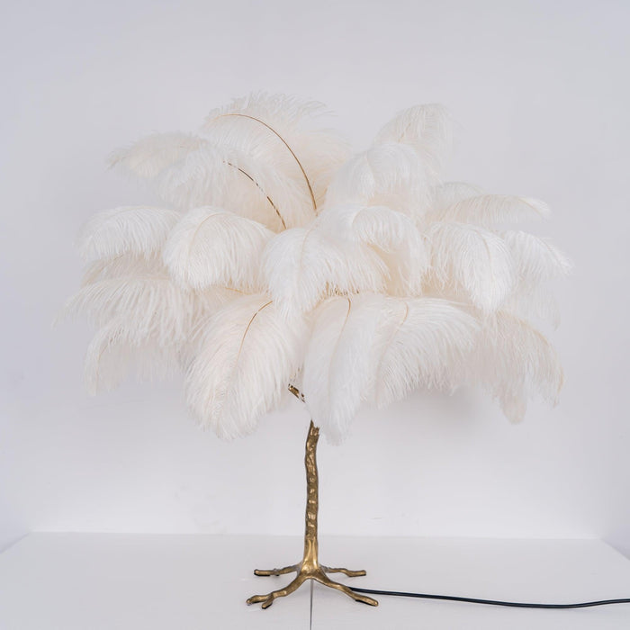 Ostrich Feather Table Lamp - DWHOME