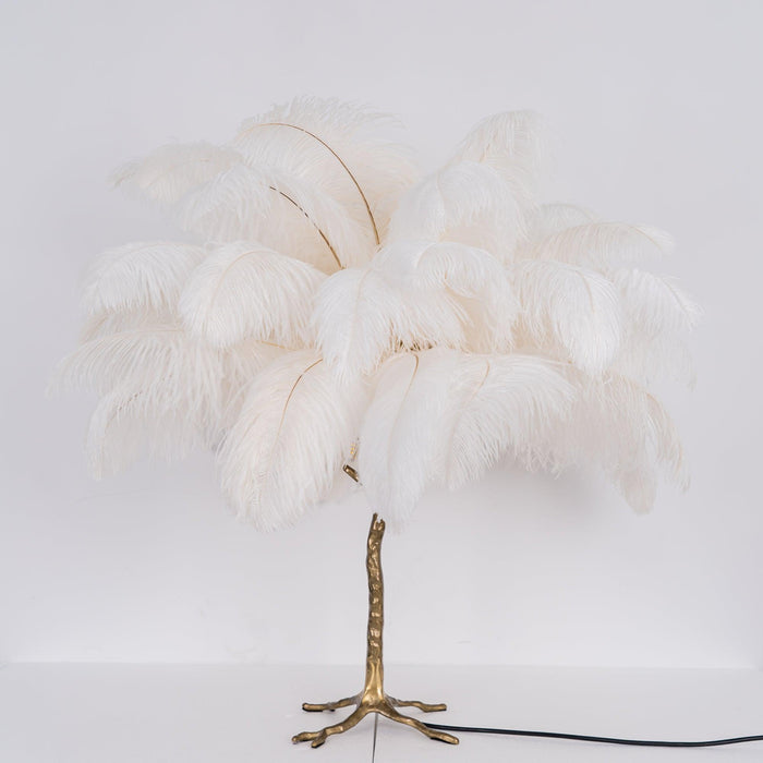 Ostrich Feather Table Lamp - DWHOME