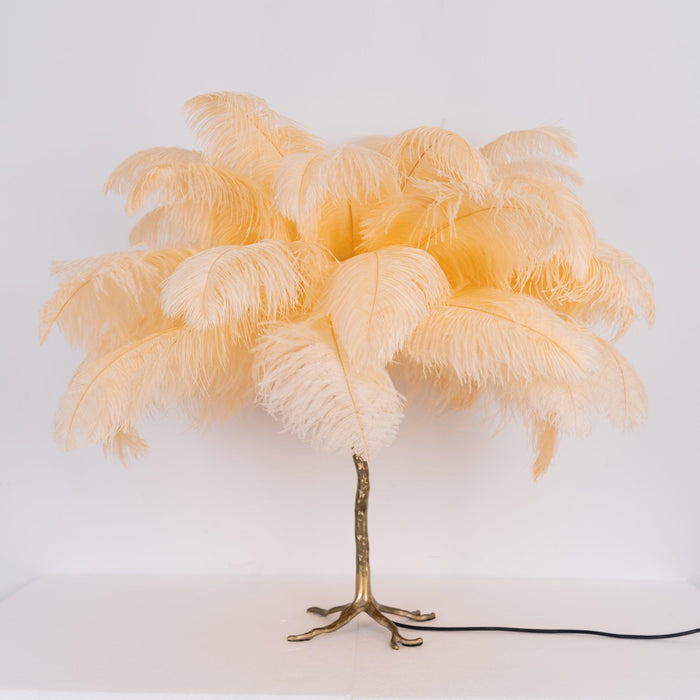 Ostrich Feather Table Lamp - DWHOME